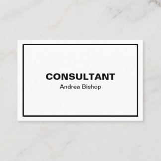 Carte De Visite Cadre simple propre classique