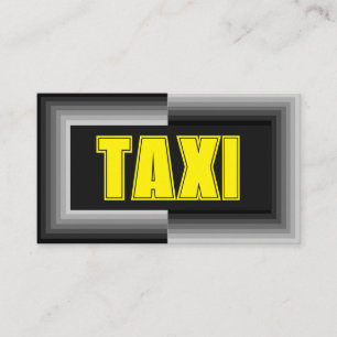 Carte De Visite Cadres gris jaune TAXI conducteur service pilote d