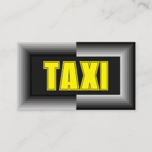 Carte De Visite Cadres gris jaune TAXI conducteur service pilote d