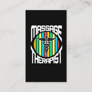 Carte De Visite Caducée de thérapeute de massage -