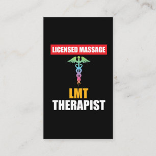 Carte De Visite Caducée de thérapeute de massage autorisé par LMT
