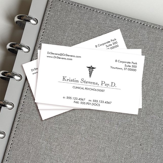 Carte De Visite Caduceus Infirmière professionnelle Médicale ou mé (Créateur téléchargé)