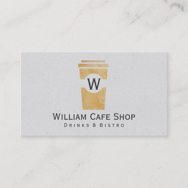 Carte De Visite Café | aller (texture brune II) (Devant)
