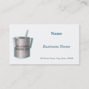 Carte De Visite Café Barista faisant drôle docteur