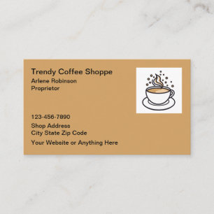 Carte De Visite Café Bistro Café Tendance