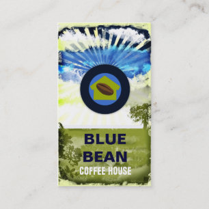 Carte De Visite Café bleu d'haricot de la CHROMATOGRAPHIE GAZEUSE