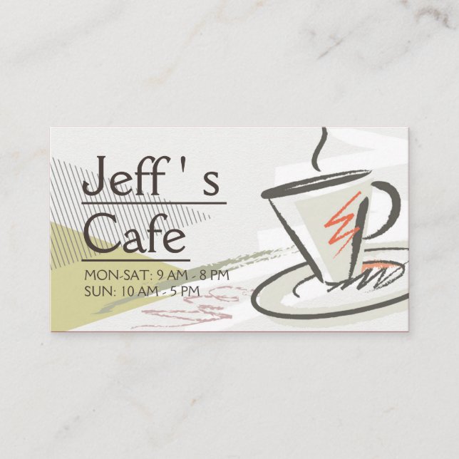 Carte De Visite Café / Café (Devant)