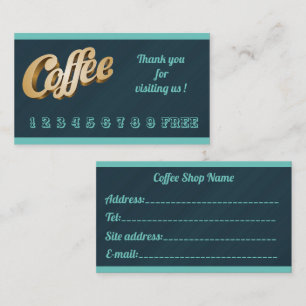 Carte De Visite Café en marbre vert vert moderne de luxe