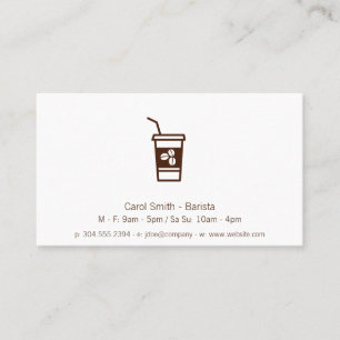 Carte De Visite Café Haricots Café Boisson Motif