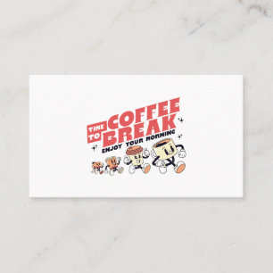 Carte De Visite Café Mascot - Temps De Pause Café