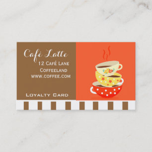 Carte De Visite Café moderne Loyalty Card pour café