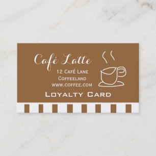 Carte De Visite Café moderne Loyauté Card pour le café