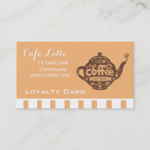 Carte De Visite Café moderne Loyauté Card pour le café