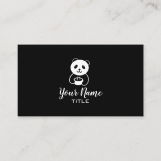 carte de visite café nourriture ours panda