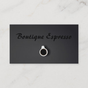 Carte De Visite Café-restaurant gris de barre de café express -