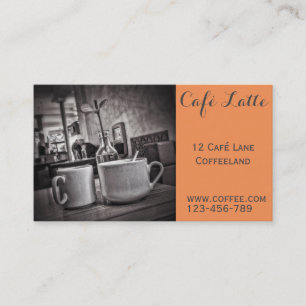 Carte De Visite Café Retro café café vintage élégant
