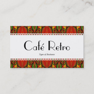 Carte De Visite Café Retro (Scalloped)