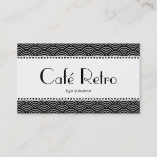 Carte De Visite Café Retro (Scalloped) - Motif à échelle de poisso