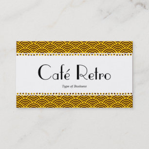 Carte De Visite Café Retro (Scalloped) - Motif à échelle de poisso