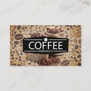 Carte De Visite Café   Sac Barista de haricots de café