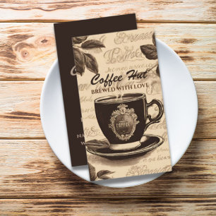 Carte De Visite Café Vintage Rustique Barista Café Café