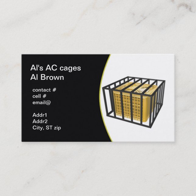 Carte De Visite cage extérieure de degré de sécurité de pompe à (Devant)