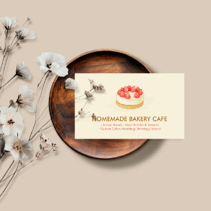 Carte De Visite Cake Maker Cookies Anniversaire Boulangerie Minima