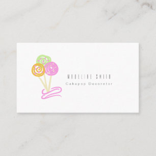 Carte De Visite Cakepops Décoration de Gâteaux Pâtissière Spirales