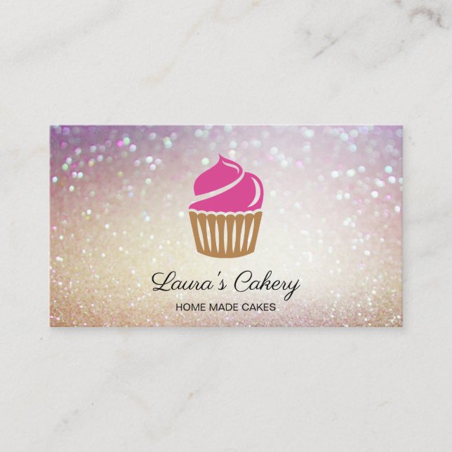 Carte De Visite Cakes & Sweets Cupcake Accueil Boulangerie Cute Mo (Devant)