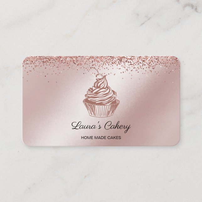 Carte De Visite Cakes & Sweets Cupcake Accueil Boulangerie Laisser (Devant)