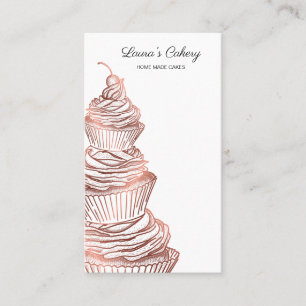 Carte De Visite Cakes & Sweets Cupcake Accueil Boulangerie Laisser