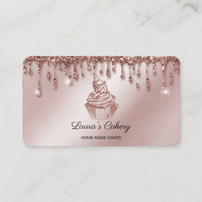 Carte De Visite Cakes & Sweets Cupcake Accueil Boulangerie Laisser (Devant)