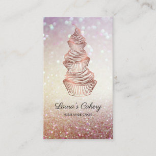 Carte De Visite Cakes & Sweets Cupcake Accueil Boulangerie Laisser