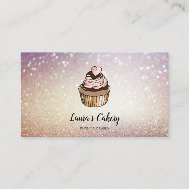 Carte De Visite Cakes & Sweets Cupcake Accueil Boulangerie Laisser (Devant)