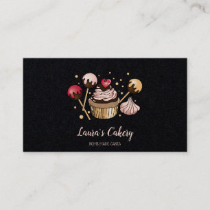 Carte De Visite Cakes & Sweets Cupcake Accueil Boulangerie Laisser