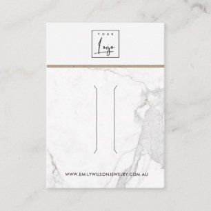 CARTE DE VISITE CALACATTA BLANC TEXTURE MARBRE ÉCRAN CLIP CHEVEUX