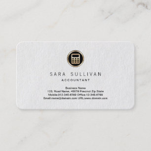 Carte De Visite Calculatrice Icon Comptable Premium BusinessCard