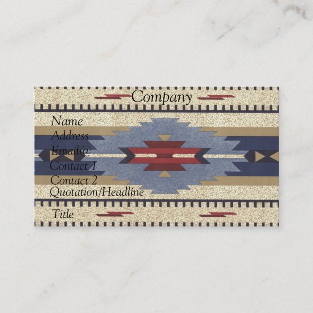 Carte De Visite Calendrier 2012 de Natif américain (Devant)