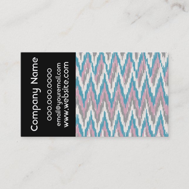 Carte De Visite Calendrier 2019 Pocket Pink et Blue ZigZag (Devant)