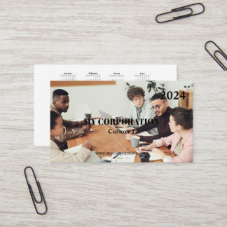 Carte De Visite Calendrier 2024 du panier d'affaires