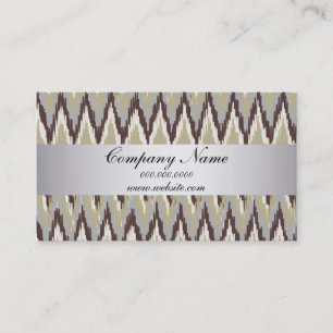 Carte De Visite Calendrier Sage TribaI Ikat ZigZag Pocket 2019
