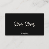 Calligraphie de script noir minimal Élégant Modern
