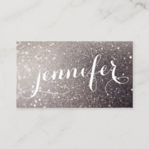 Carte De Visite Calligraphie Galaxie Parties scintillant Iridescen