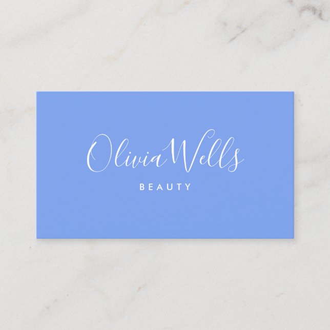 Carte De Visite Calligraphie manuscrite Social Media Icon Lavender (Devant)