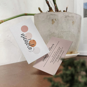 Carte De Visite Calligraphie moderne Artiste de maquillage féminin