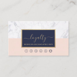 Carte De Visite Calligraphie moderne Blush & Midnight Blue Loyalty