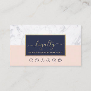 Carte De Visite Calligraphie moderne Blush & Midnight Blue Loyalty