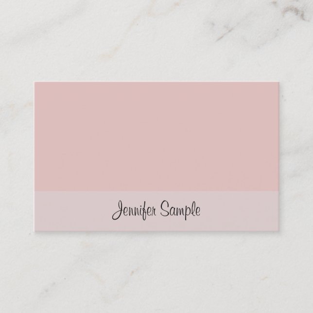 Carte De Visite Calligraphie Script Texte Élégant Modèle moderne (Devant)