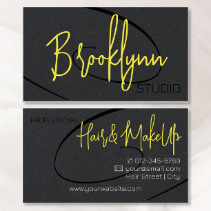 Carte De Visite Calligraphie Signature Professional Coiffure Studi