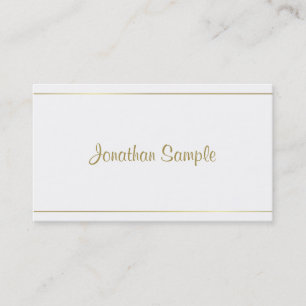 Carte De Visite Calligraphie tendance Gold Script Glamor Luxe Desi